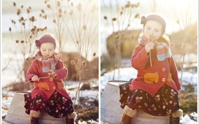 Iyla in the snow nr Lewes, East Sussex